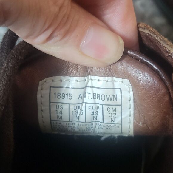 THE BODY SHOE H18915 Antique Brown Casual Leather Shoes Sz 14M By Hush Puppies - Picture 7 of 7